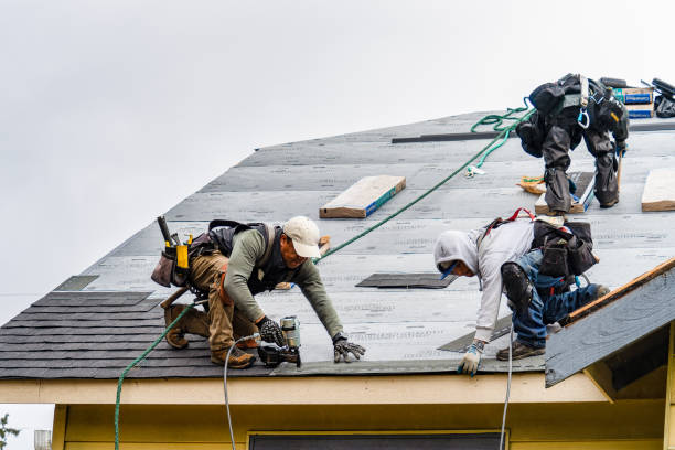 Professional Gutter Installation technician working in Olar, SC
